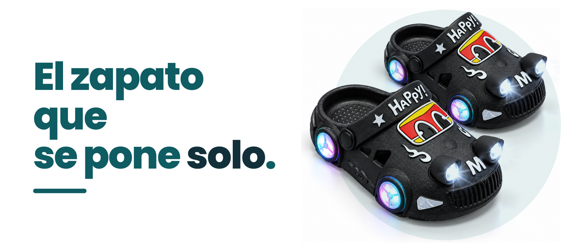 Zuecos infantiles Pielumi con faros LED: el zapato que se pone solo